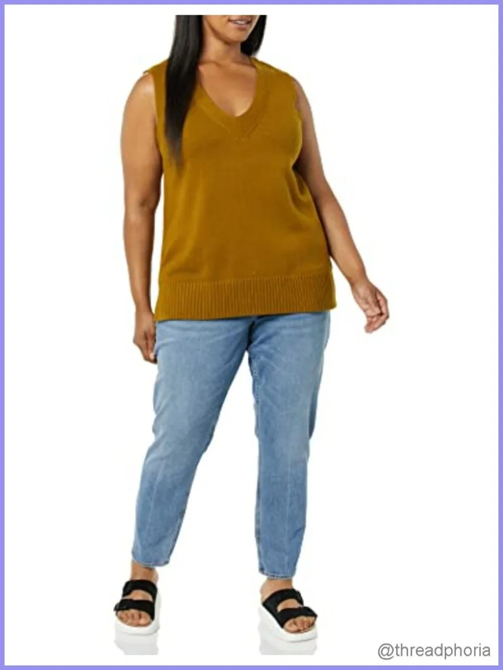 Ultra Soft Sweater Vest - Brown - Regular Fit - V-Neck - Rayon/Nylon